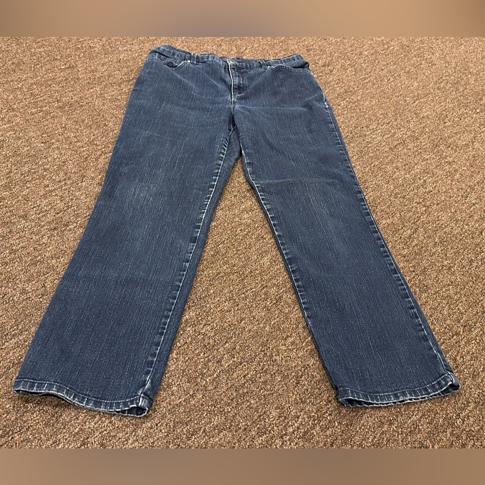 Gloria Vanderbilt EUC Amanda jean bottoms pants Sz 10 Short Blue wash women's